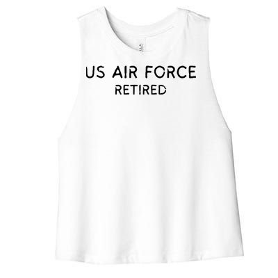 Air Force Retired Retirement Gift Women's Racerback Cropped Tank