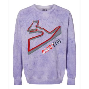 Austin Formula Racing Track Circuit Map For Fans Colorblast Crewneck Sweatshirt