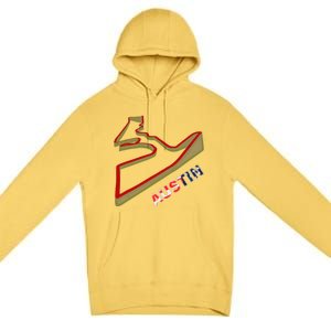 Austin Formula Racing Track Circuit Map For Fans Premium Pullover Hoodie