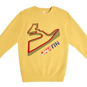 Austin Formula Racing Track Circuit Map For Fans Premium Crewneck Sweatshirt