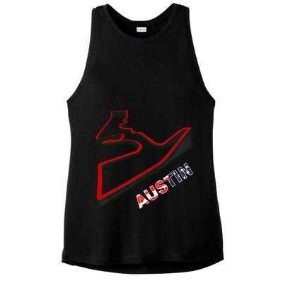 Austin Formula Racing Track Circuit Map For Fans Ladies PosiCharge Tri-Blend Wicking Tank