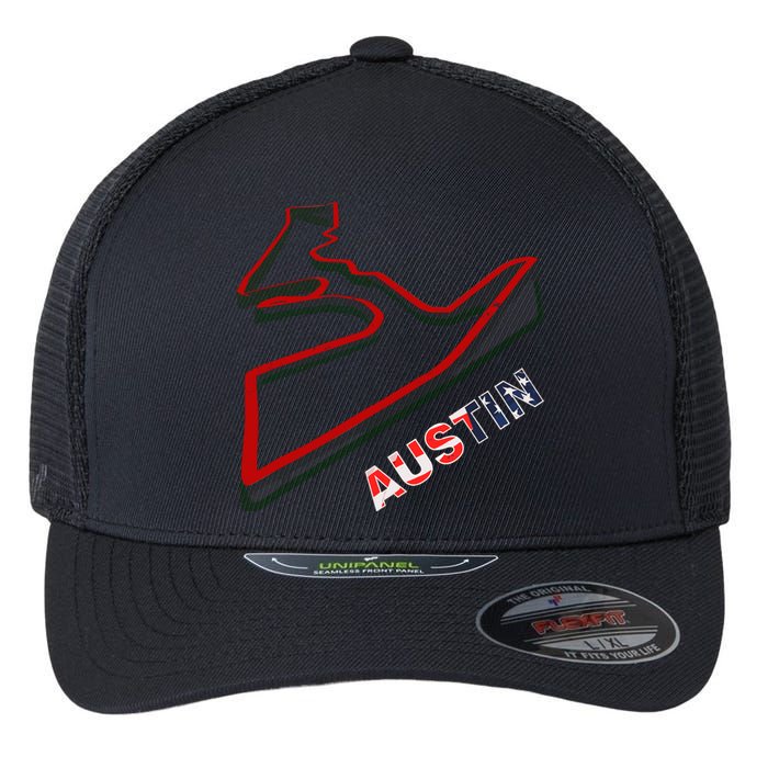 Austin Formula Racing Track Circuit Map For Fans Flexfit Unipanel Trucker Cap