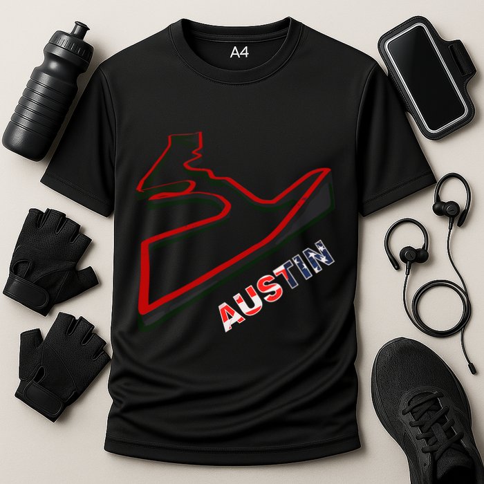 Austin Formula Racing Track Circuit Map For Fans Performance Shirt
