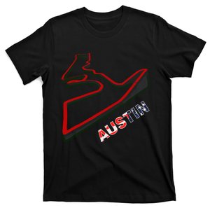 Austin Formula Racing Track Circuit Map For Fans T-Shirt