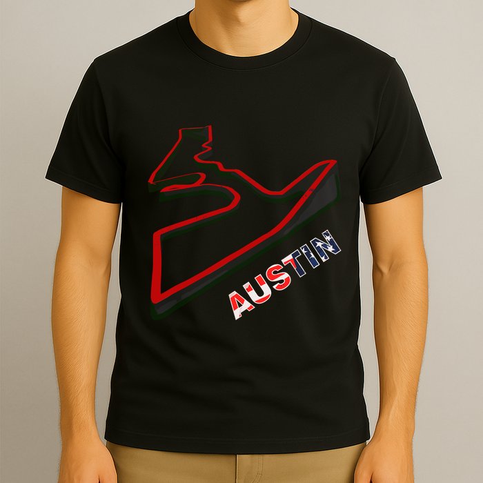 Austin Formula Racing Track Circuit Map For Fans T-Shirt
