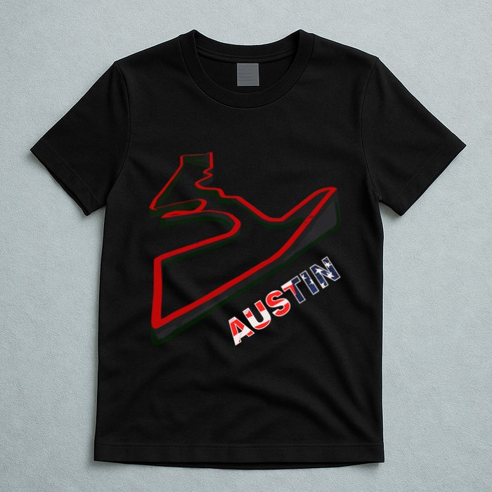 Austin Formula Racing Track Circuit Map For Fans T-Shirt