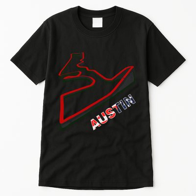 Austin Formula Racing Track Circuit Map For Fans Tall T-Shirt