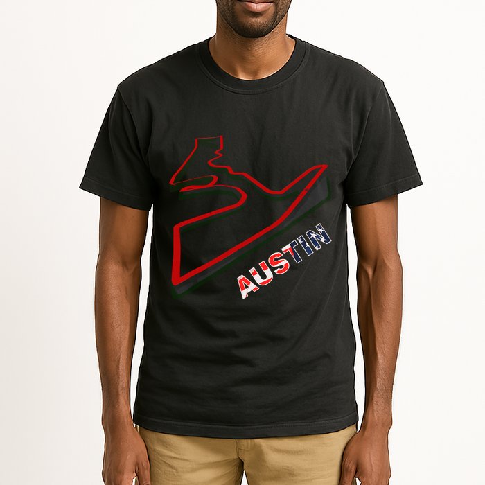 Austin Formula Racing Track Circuit Map For Fans Tall T-Shirt