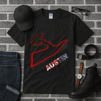 Austin Formula Racing Track Circuit Map For Fans Tall T-Shirt