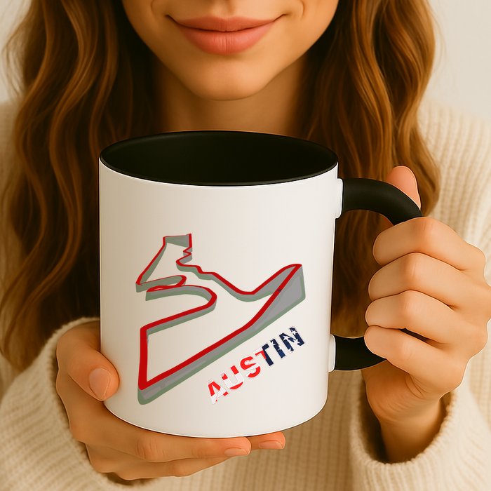 Austin Formula Racing Track Circuit Map For Fans Mug