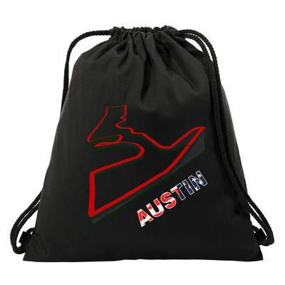 Austin Formula Racing Track Circuit Map For Fans Drawstring Bag
