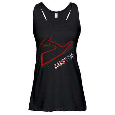 Austin Formula Racing Track Circuit Map For Fans Ladies Essential Flowy Tank