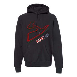 Austin Formula Racing Track Circuit Map For Fans Premium Hoodie