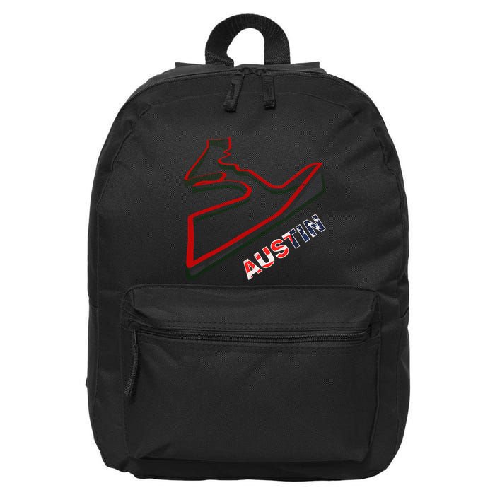 Austin Formula Racing Track Circuit Map For Fans 16 in Basic Backpack
