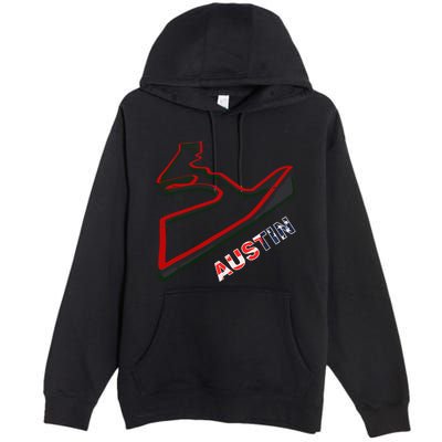 Austin Formula Racing Track Circuit Map For Fans Premium Pullover Hoodie