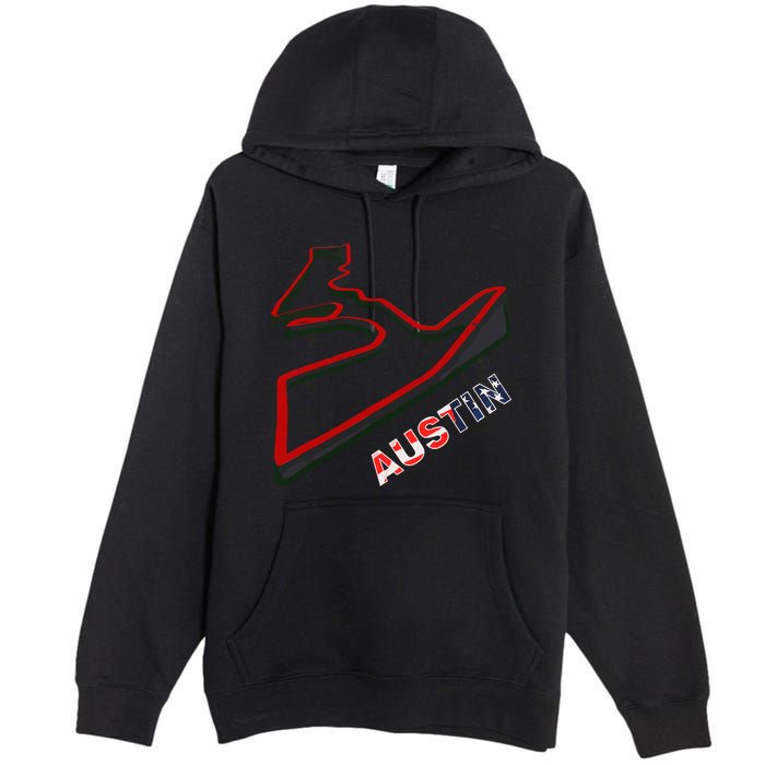 Austin Formula Racing Track Circuit Map For Fans Premium Pullover Hoodie