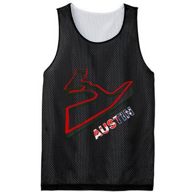 Austin Formula Racing Track Circuit Map For Fans Mesh Reversible Basketball Jersey Tank