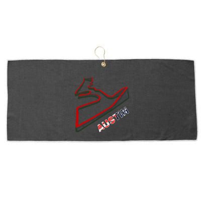 Austin Formula Racing Track Circuit Map For Fans Large Microfiber Waffle Golf Towel