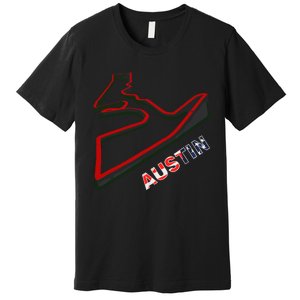 Austin Formula Racing Track Circuit Map For Fans Premium T-Shirt