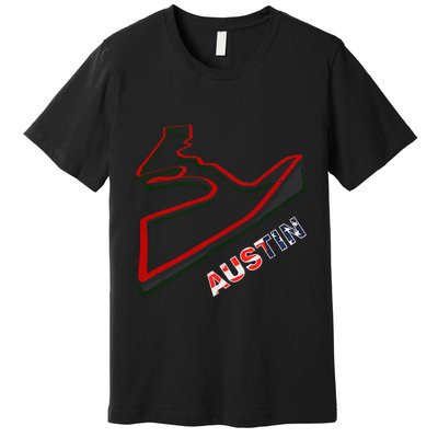 Austin Formula Racing Track Circuit Map For Fans Premium T-Shirt