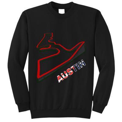 Austin Formula Racing Track Circuit Map For Fans Tall Sweatshirt
