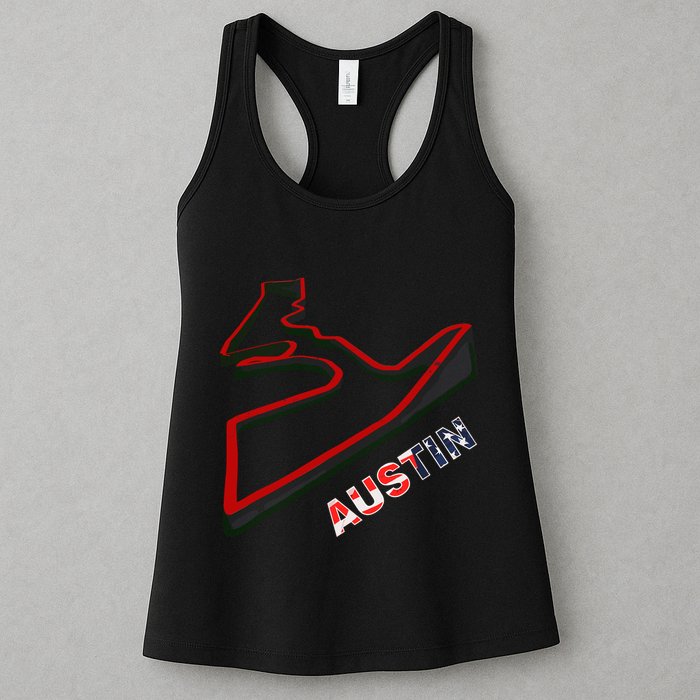 Austin Formula Racing Track Circuit Map For Fans Womens Tank Top