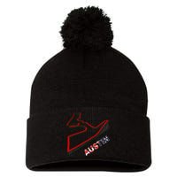 Austin Formula Racing Track Circuit Map For Fans Pom Pom 12in Knit Beanie