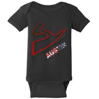 Austin Formula Racing Track Circuit Map For Fans Baby Bodysuit