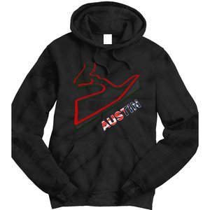 Austin Formula Racing Track Circuit Map For Fans Tie Dye Hoodie