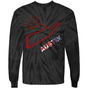 Austin Formula Racing Track Circuit Map For Fans Tie-Dye Long Sleeve Shirt