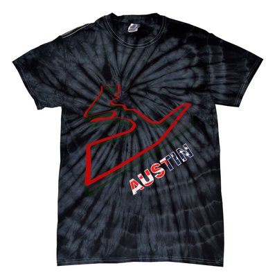 Austin Formula Racing Track Circuit Map For Fans Tie-Dye T-Shirt
