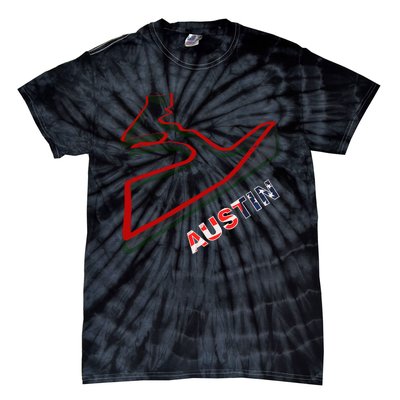 Austin Formula Racing Track Circuit Map For Fans Tie-Dye T-Shirt