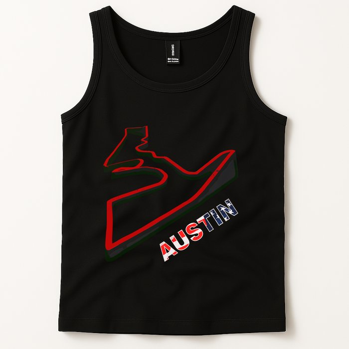 Austin Formula Racing Track Circuit Map For Fans Tank Top
