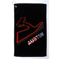 Austin Formula Racing Track Circuit Map For Fans Golf Towel