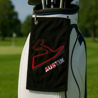 Austin Formula Racing Track Circuit Map For Fans Golf Towel