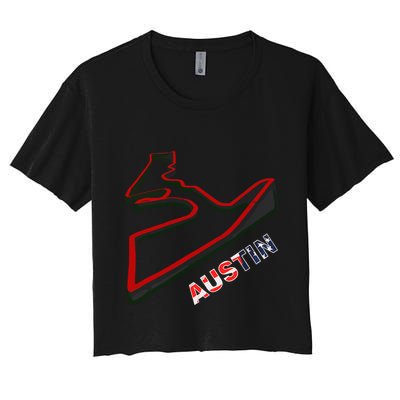 Austin Formula Racing Track Circuit Map For Fans Crop Top