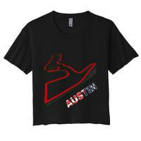 Austin Formula Racing Track Circuit Map For Fans Crop Top