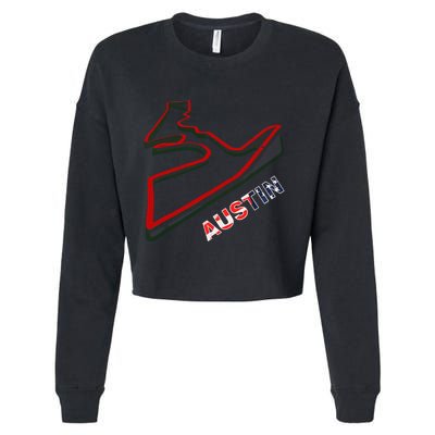 Austin Formula Racing Track Circuit Map For Fans Cropped Pullover Crew