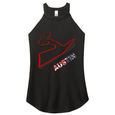 Austin Formula Racing Track Circuit Map For Fans Women's Perfect Tri Rocker Tank