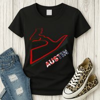 Austin Formula Racing Track Circuit Map For Fans Womens T-Shirt