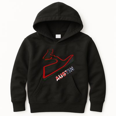 Austin Formula Racing Track Circuit Map For Fans Kids Hoodie