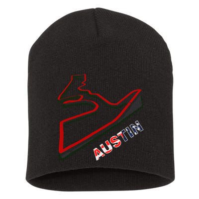Austin Formula Racing Track Circuit Map For Fans Short Acrylic Beanie