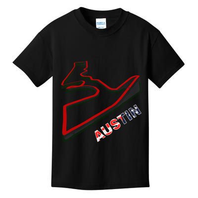 Austin Formula Racing Track Circuit Map For Fans Kids T-Shirt