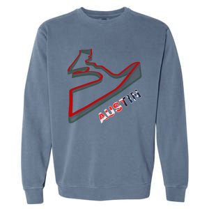 Austin Formula Racing Track Circuit Map For Fans Garment-Dyed Sweatshirt