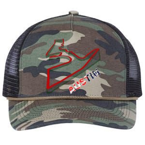 Austin Formula Racing Track Circuit Map For Fans Retro Rope Trucker Hat Cap