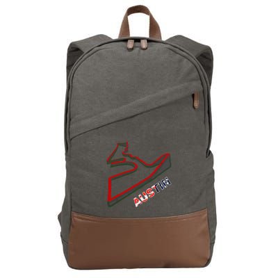 Austin Formula Racing Track Circuit Map For Fans Cotton Canvas Backpack
