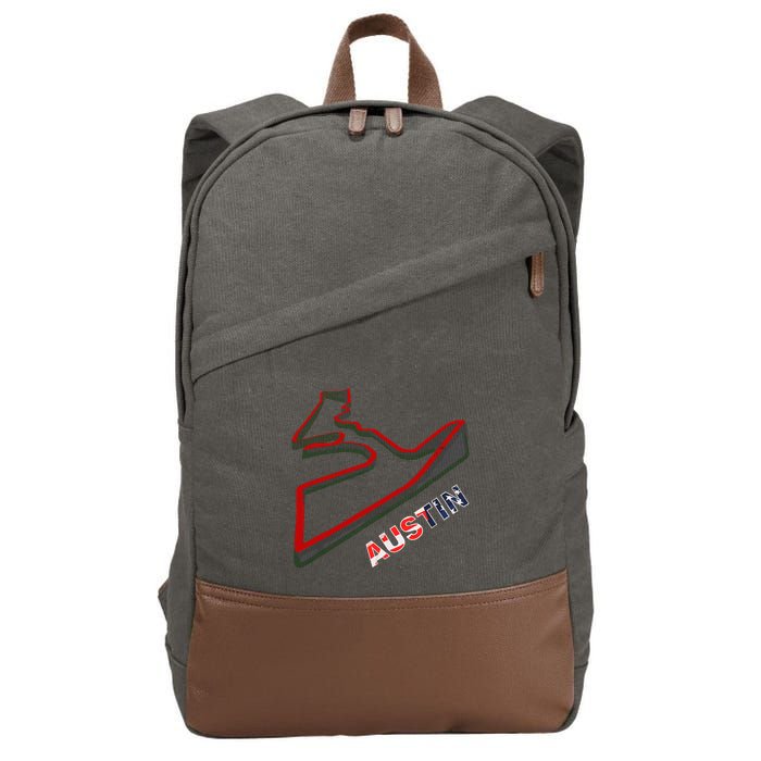 Austin Formula Racing Track Circuit Map For Fans Cotton Canvas Backpack