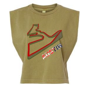 Austin Formula Racing Track Circuit Map For Fans Garment-Dyed Women's Muscle Tee