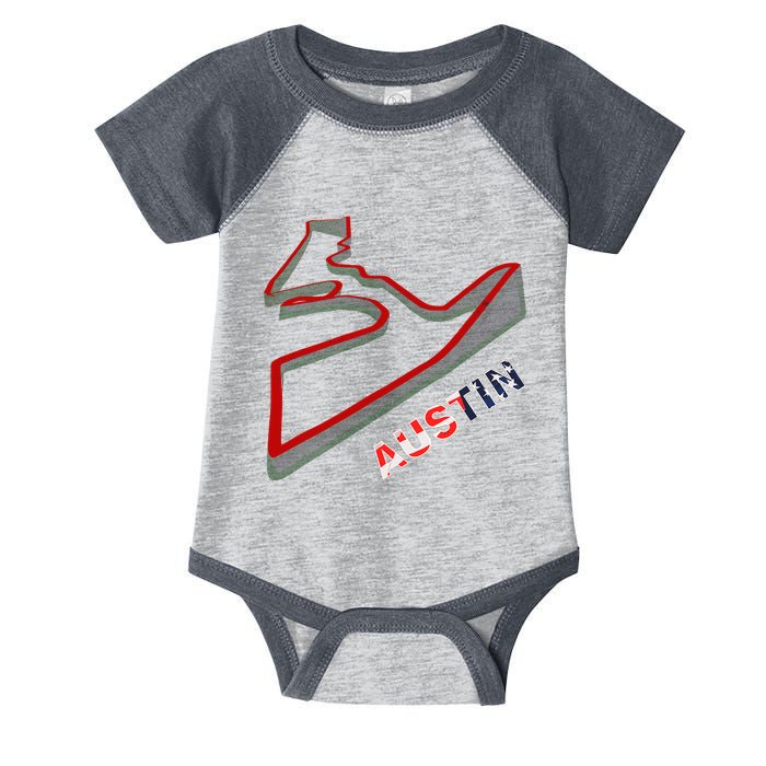 Austin Formula Racing Track Circuit Map For Fans Infant Baby Jersey Bodysuit
