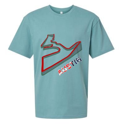 Austin Formula Racing Track Circuit Map For Fans Sueded Cloud Jersey T-Shirt
